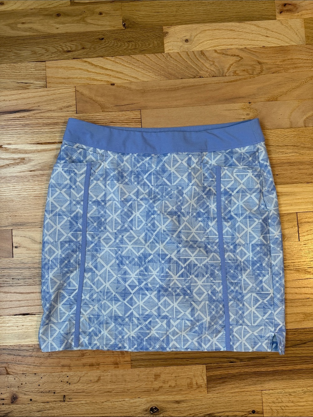 adidas Light Blue Geometric Print Skort